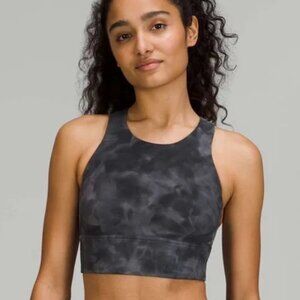 Lululemon Wunder Train Longline Bra Diamond Dye Pitch Grey Graphite Size 8